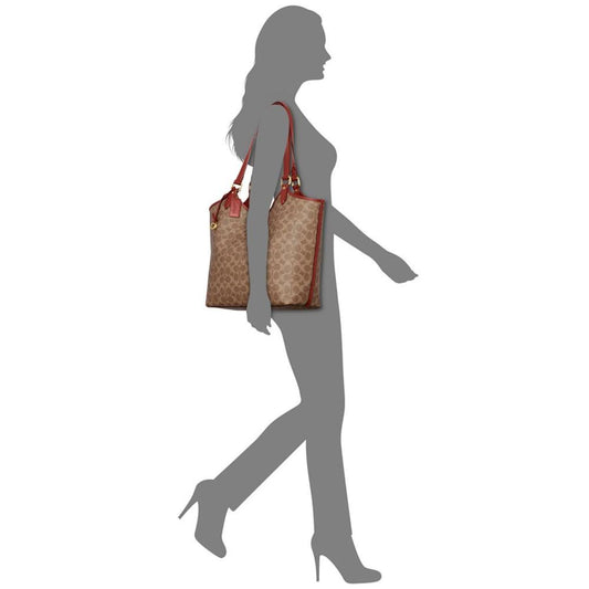 Signature Coated Canvas Day Tote with Removable Pouch