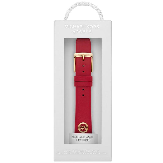 Women's Red Leather Band for Apple Watch, Compatible with 38, 40, 41mm
