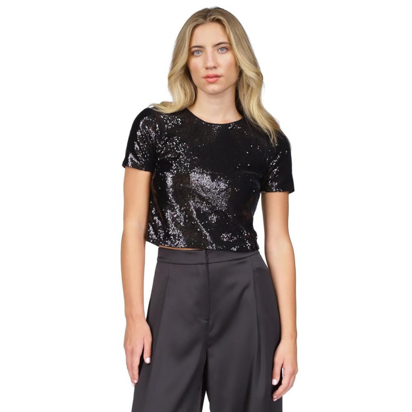 Women's Sequined Crewneck T-Shirt