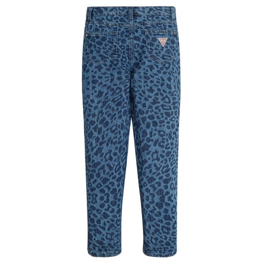 Big Girls Stretch Denim All Over Laser Leo Print 5 Pocket Jeans