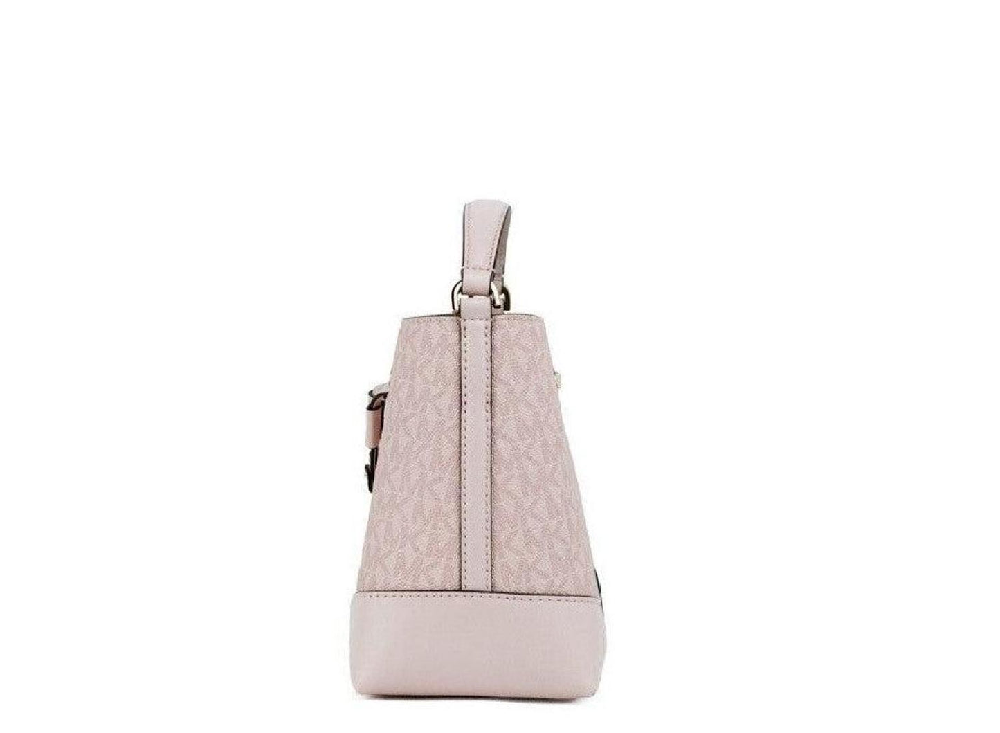Michael Kors Mercer Small Powder Blush PVC Bucket Crossbody Handbag Purse Women's pink
