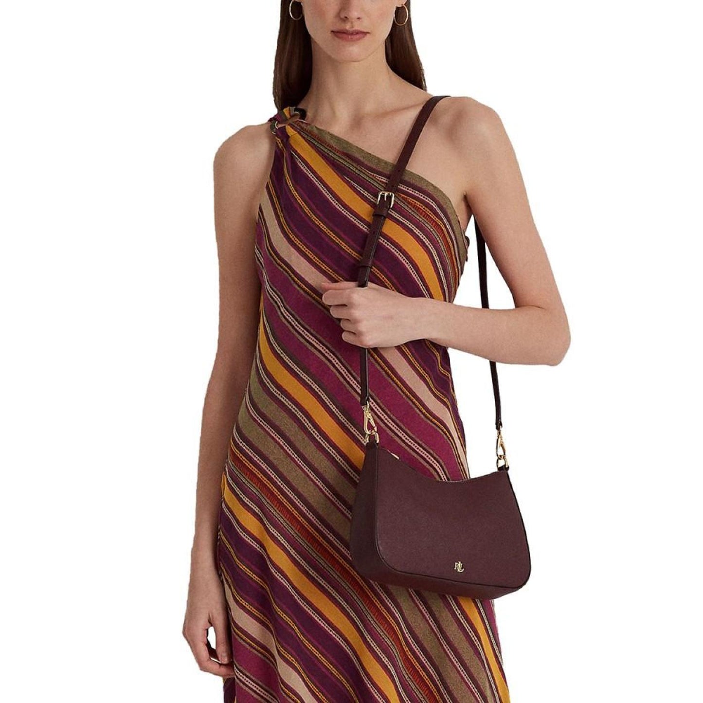 Crosshatch Leather Medium Danni Shoulder Bag