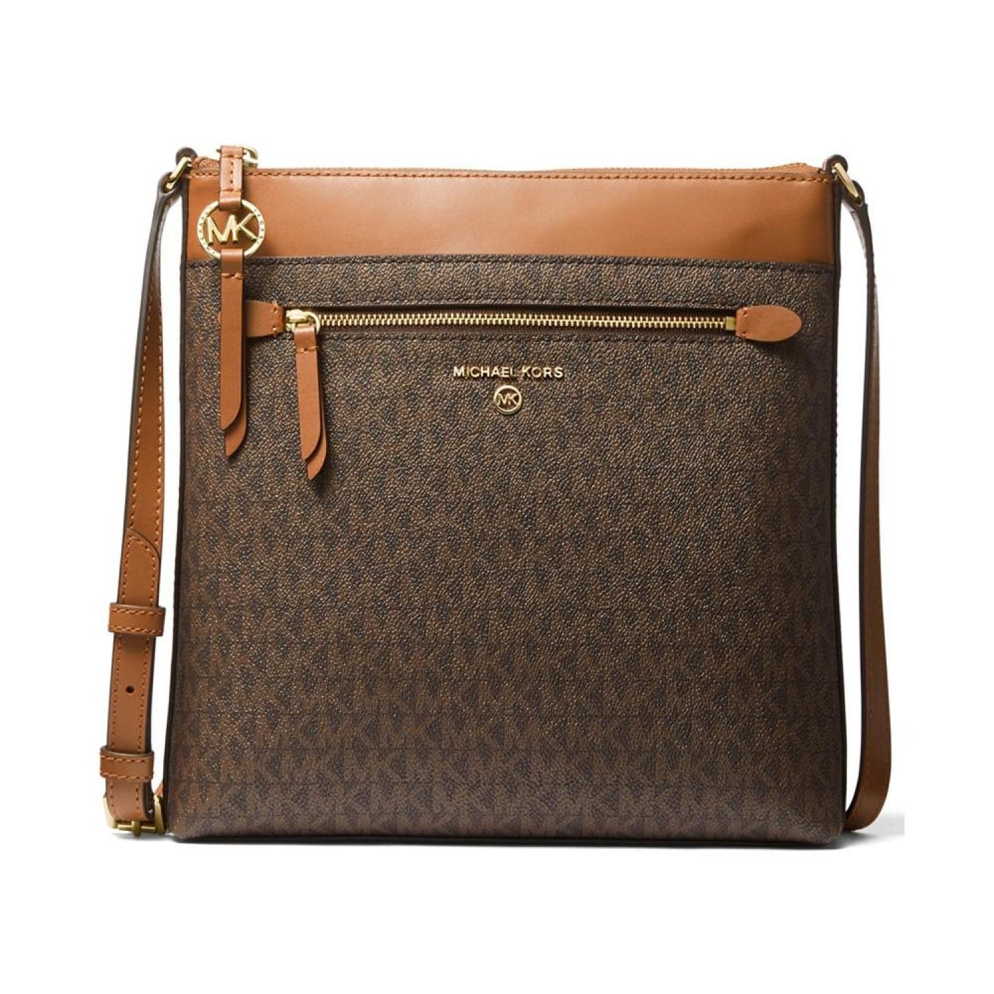 Logo Jet Set Charm Large North South Flat Crossbody