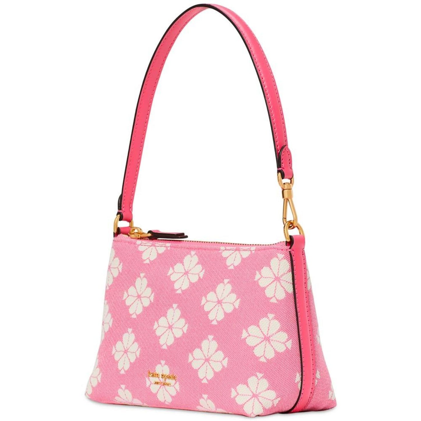 Spade Flower Jacquard East West Mini Canvas Pouchette