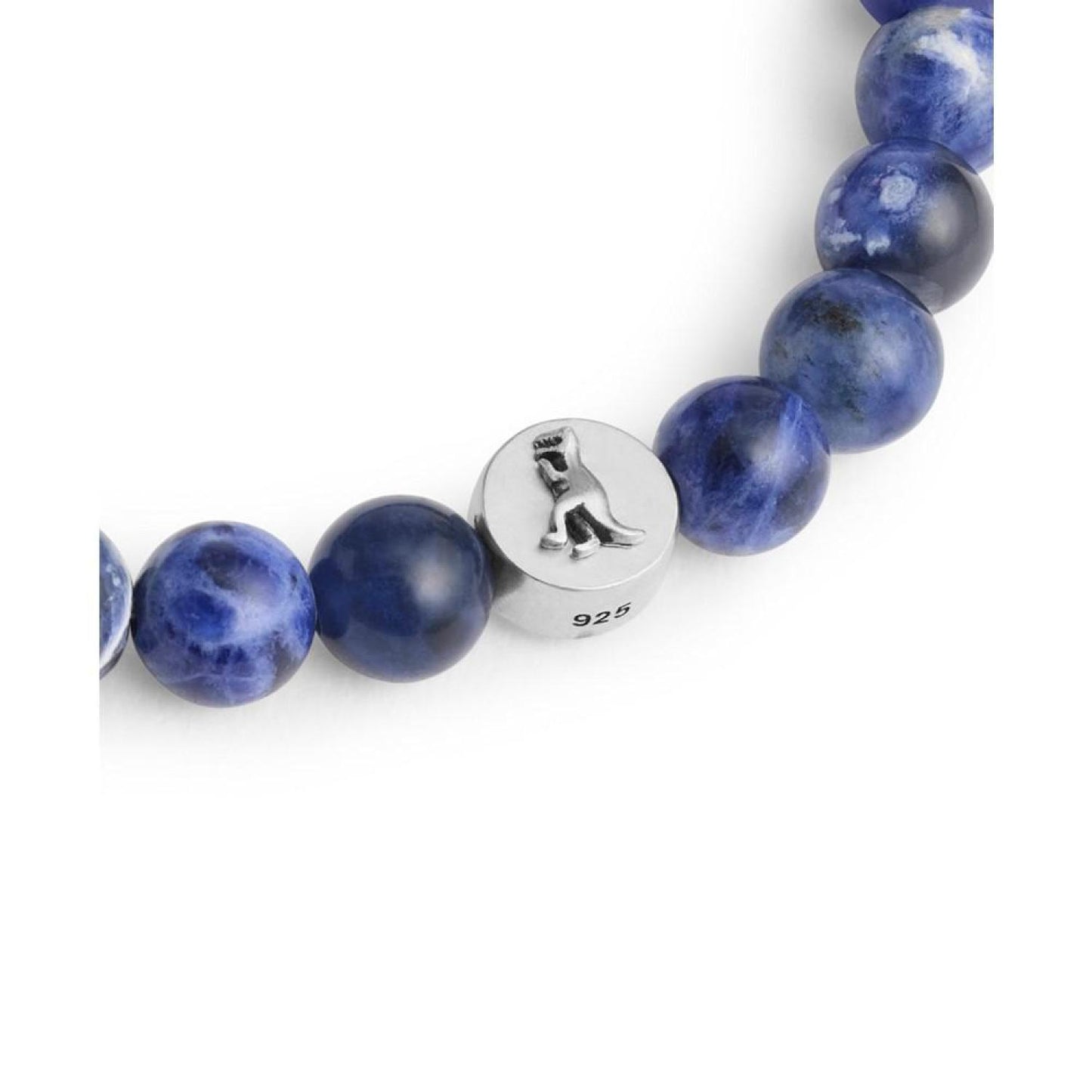 Men's Sterling Silver Signature Sodalite Bead Stretch Bracelet
