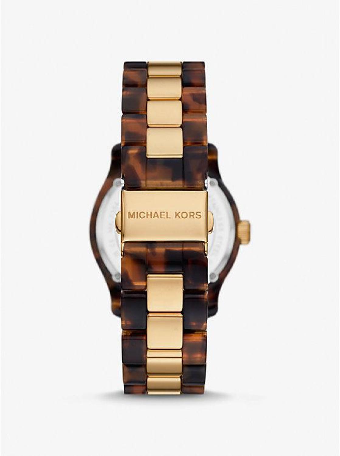 Runway Gold-Tone and Tortoiseshell Acetate Watch