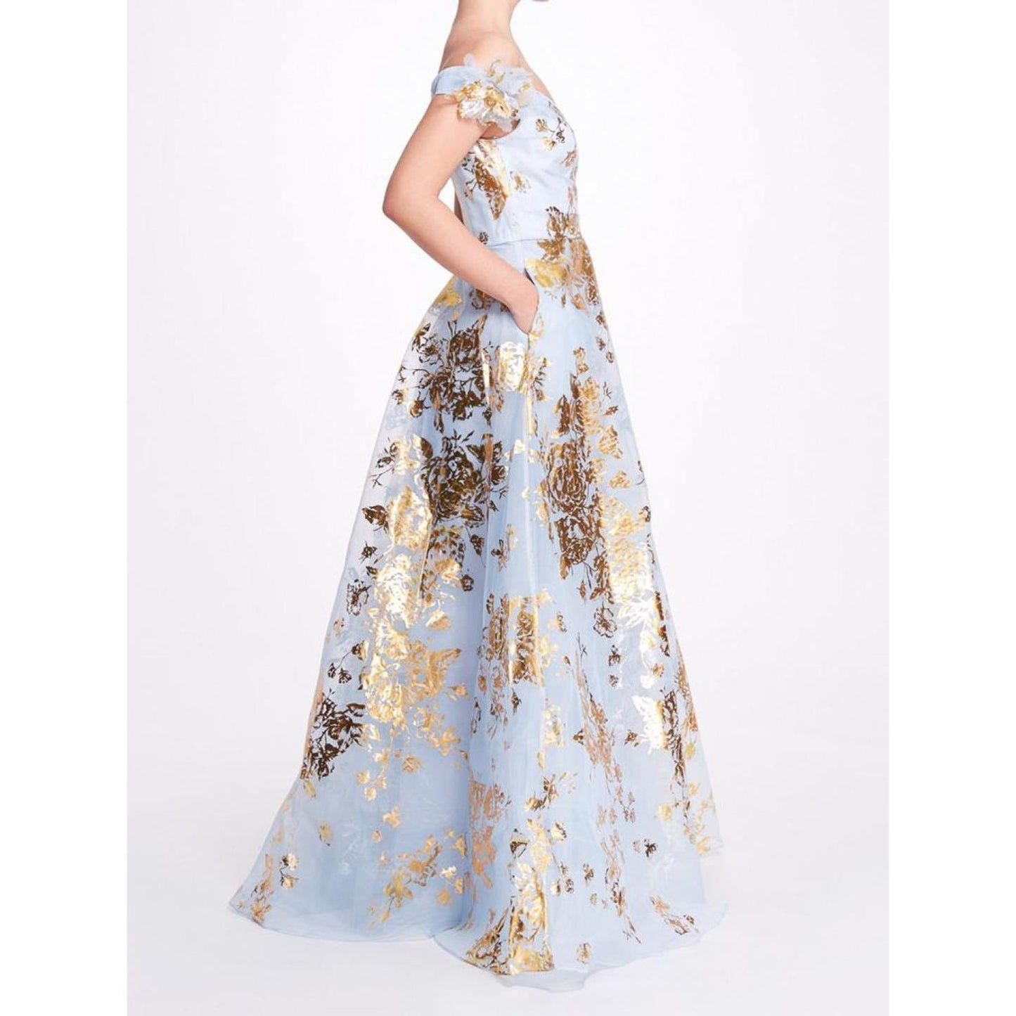 Off Shoulder Organza Gown