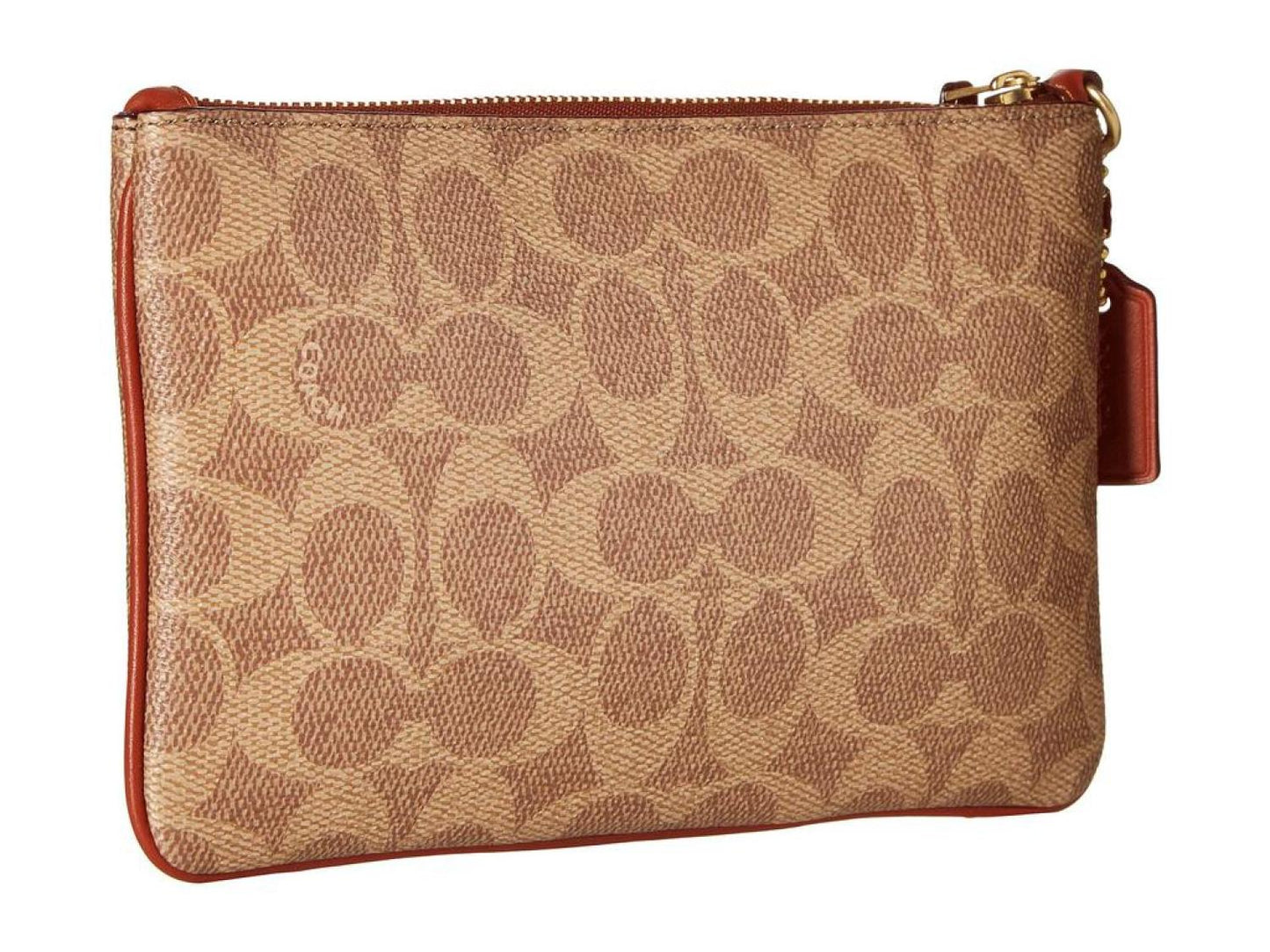 Color Block Coated Canvas Signature Small Wristlet