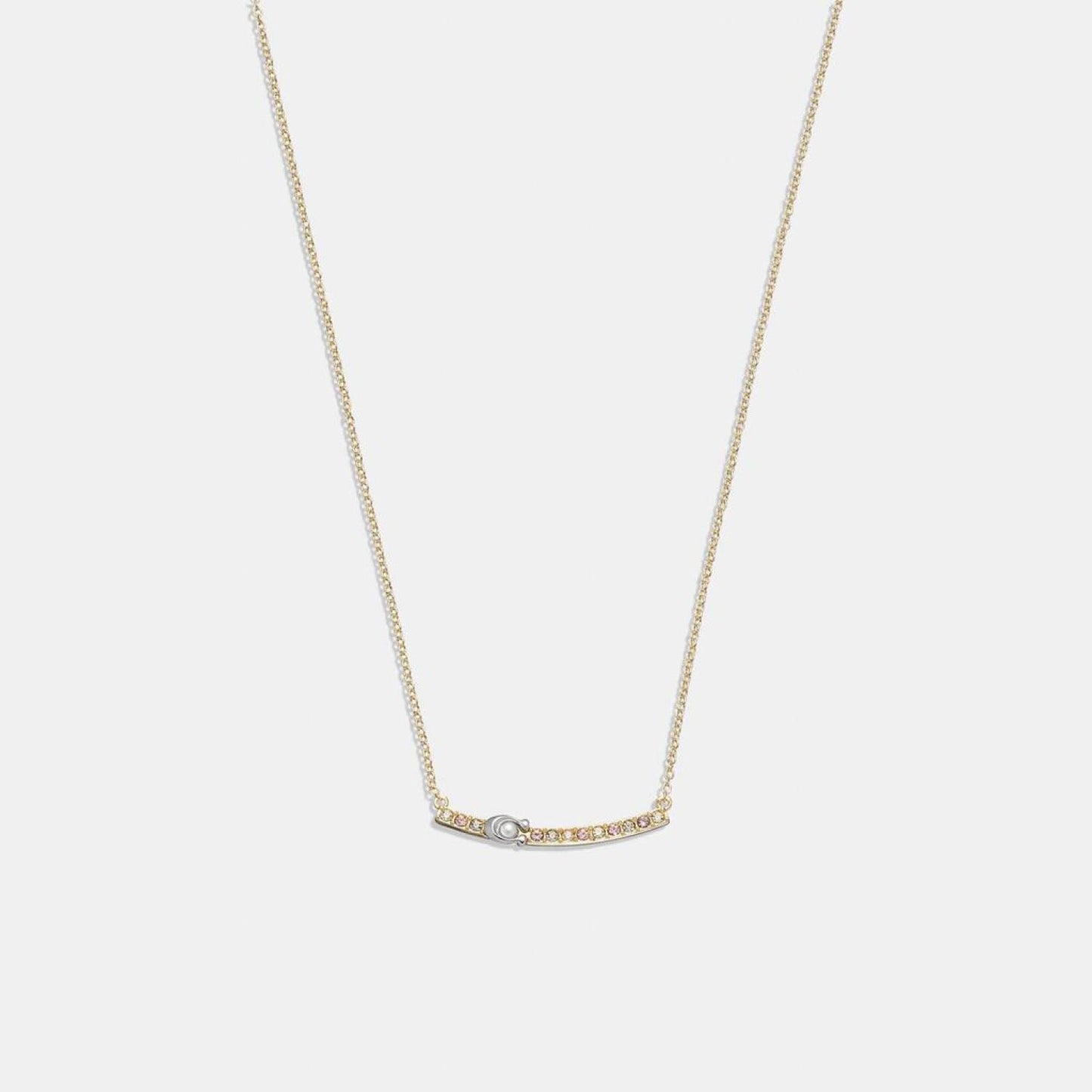 Coach Outlet Signature Pavé Bar Necklace