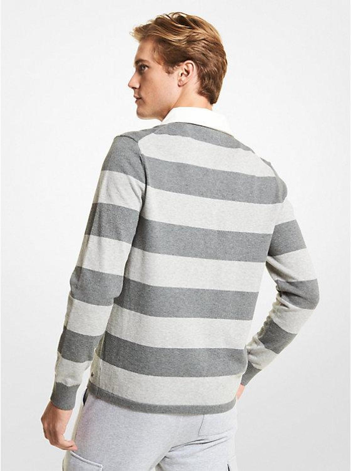 Striped Stretch Cotton Rugby Sweater