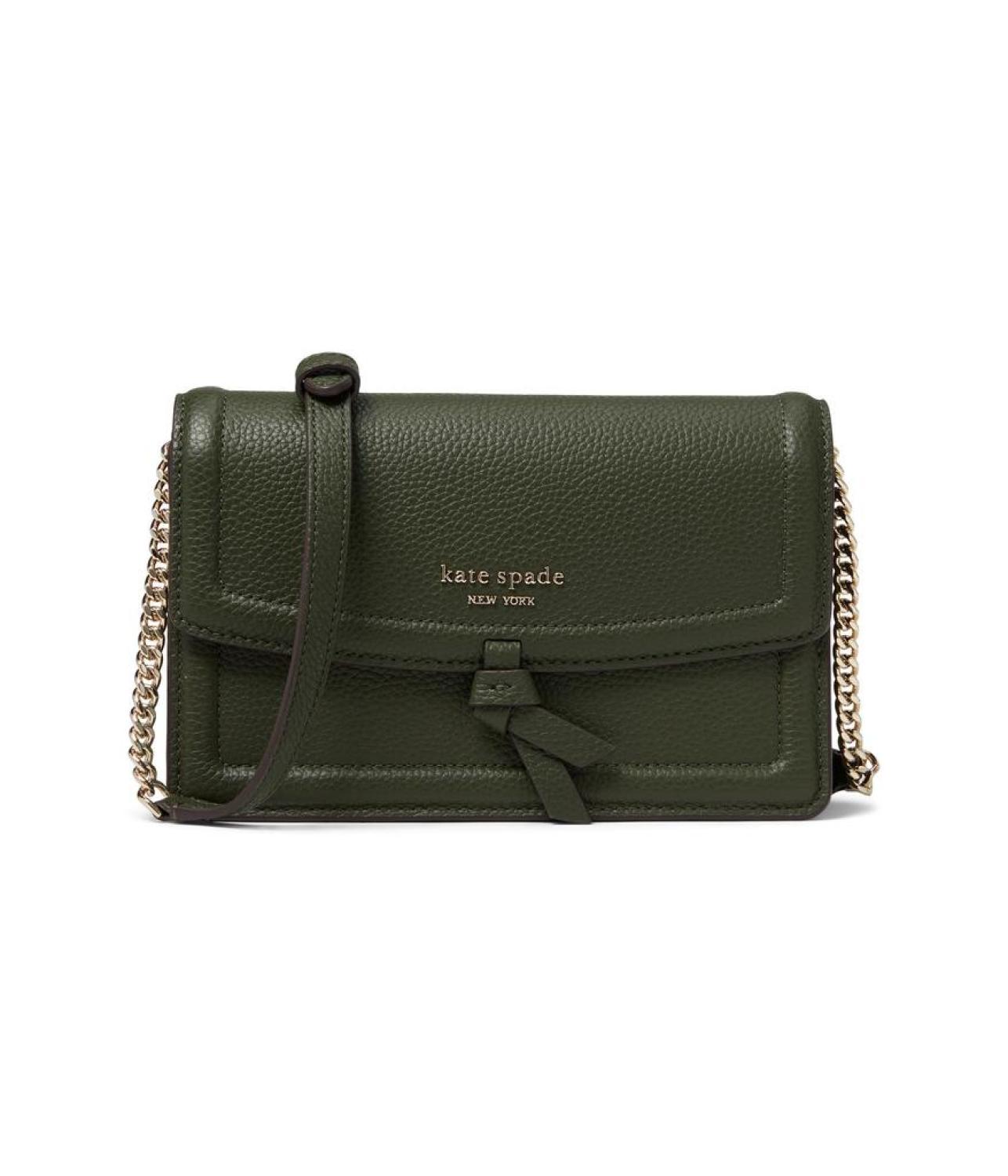 Knott Pebbled Leather Flap Crossbody