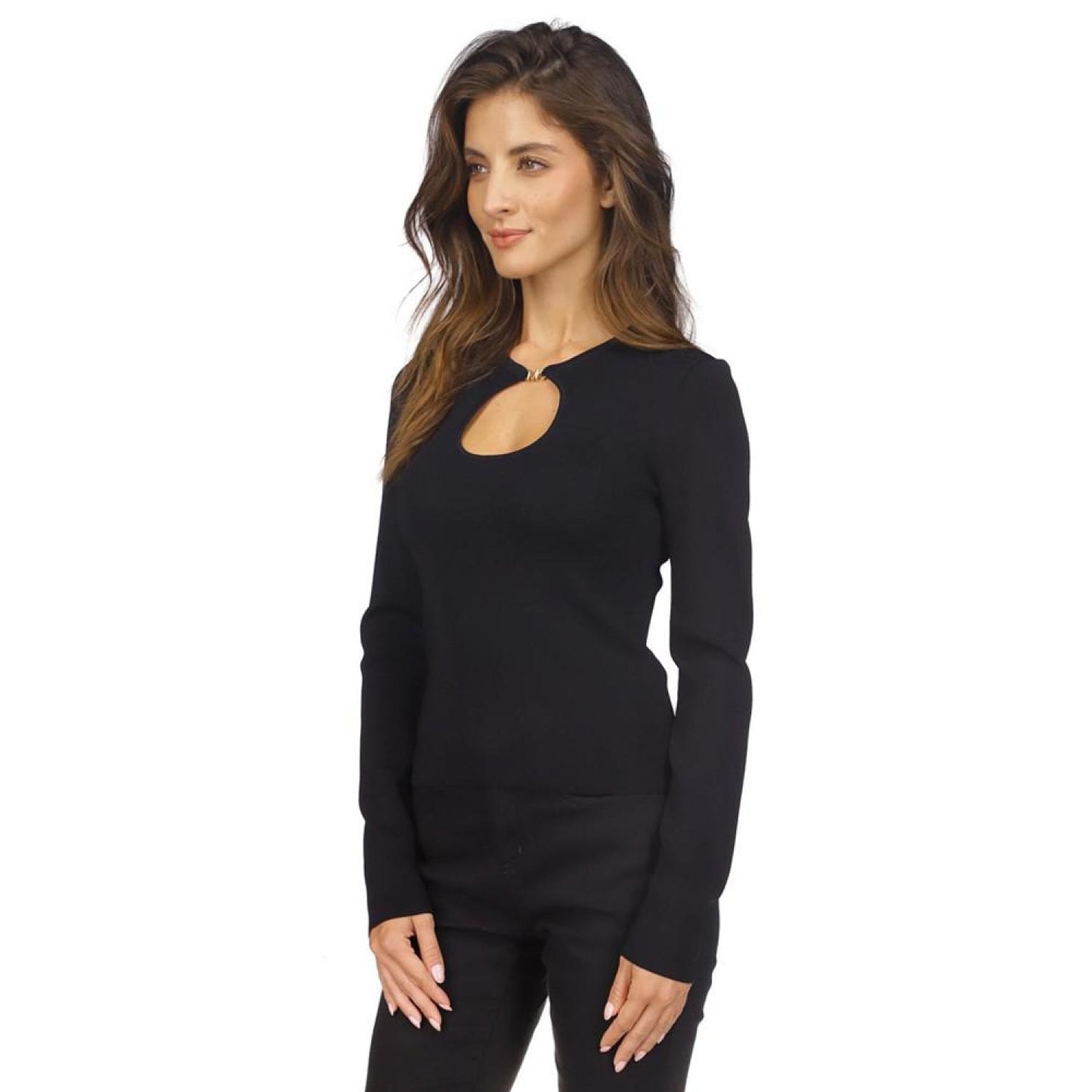 Women's Cutout Hardware Sweater