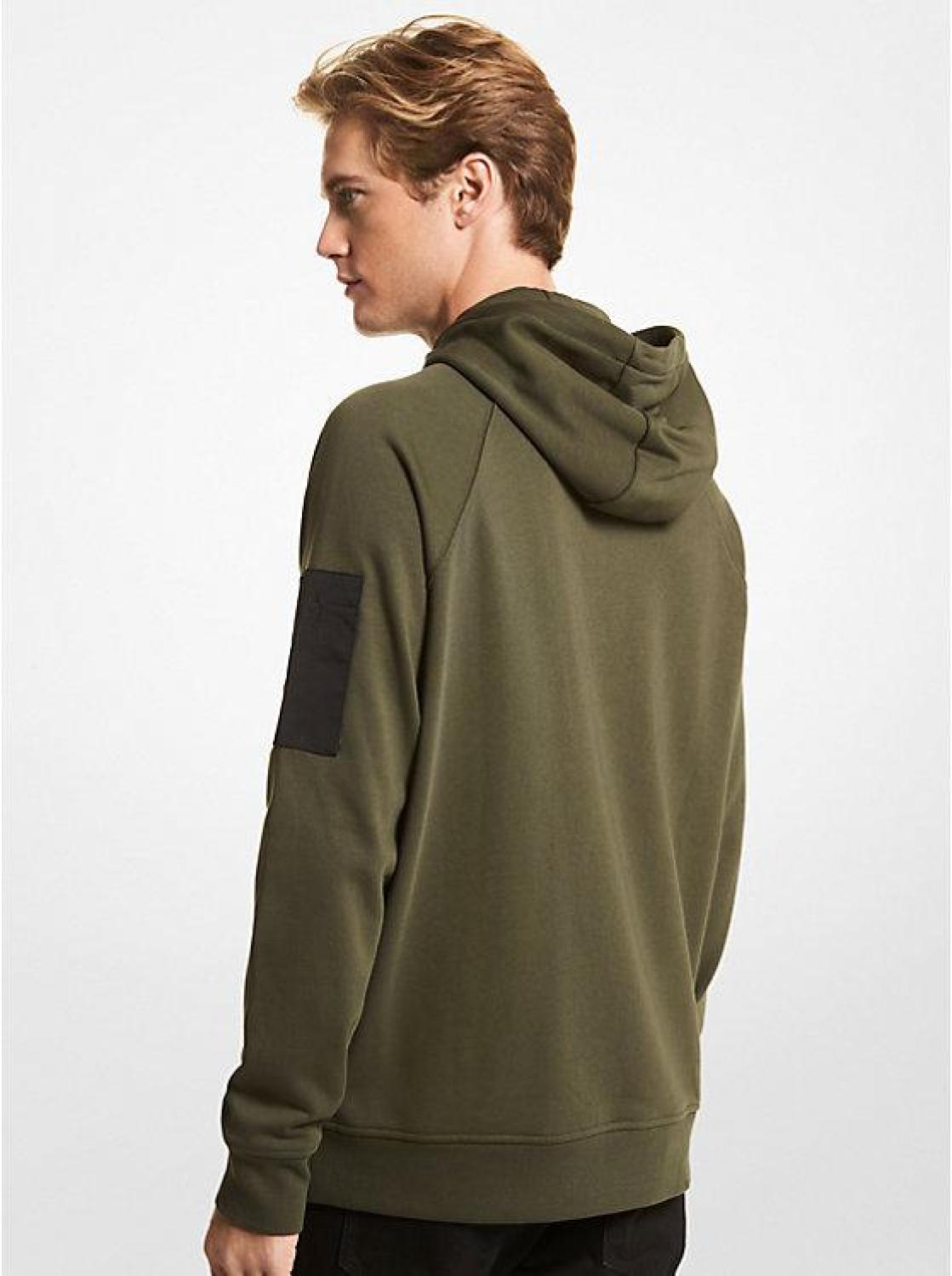 Cotton Blend Half-Zip Hoodie
