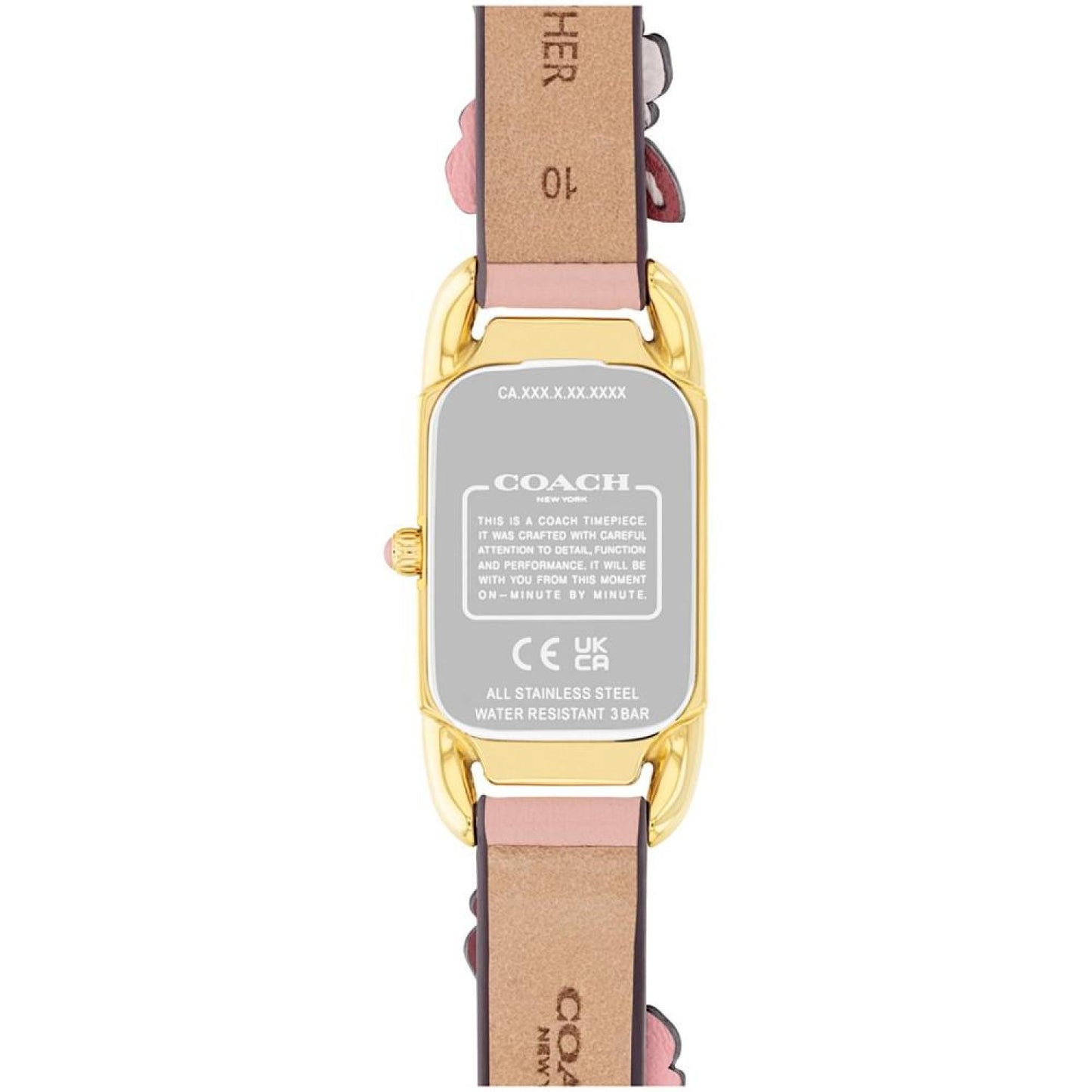 Women's Cadie Tea Rose Blush Leather Strap Watch, 28.5 x 17.5mm