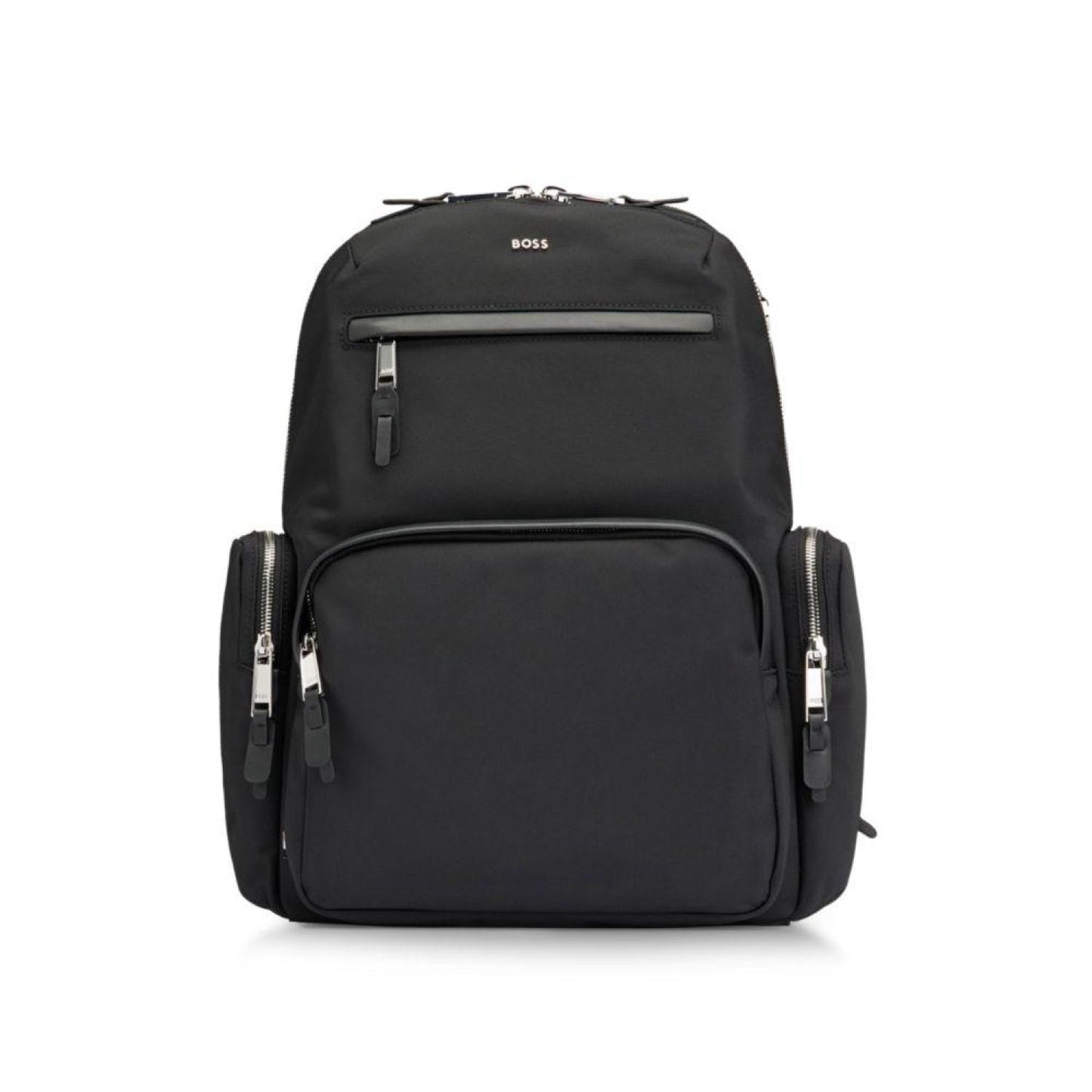 Structured-nylon backpack with logo lettering