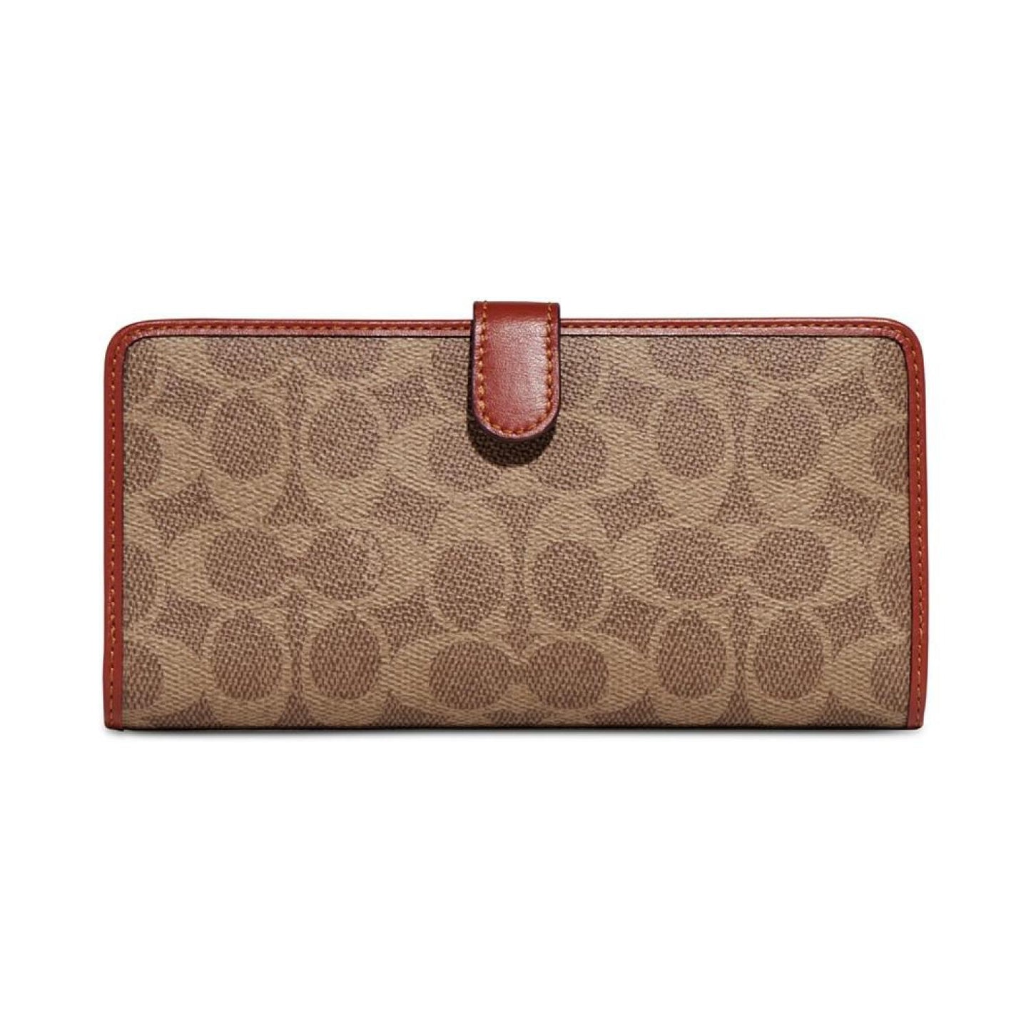 Signature Monogram Coated Canvas Skinny Wallet