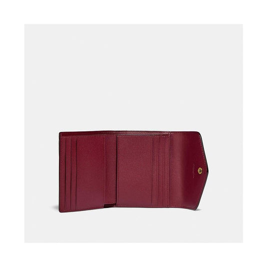 Wyn Small Leather Wallet In Colorblock Signature Canvas