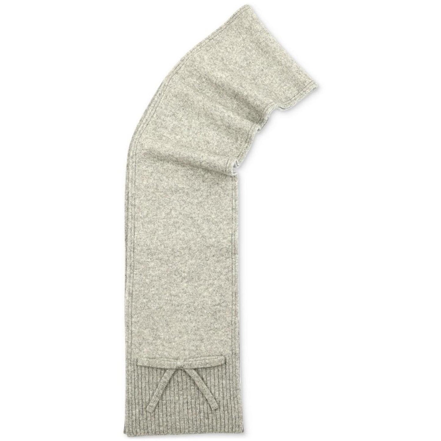 Women's Bow Ribbed-Trim Knit Scarf