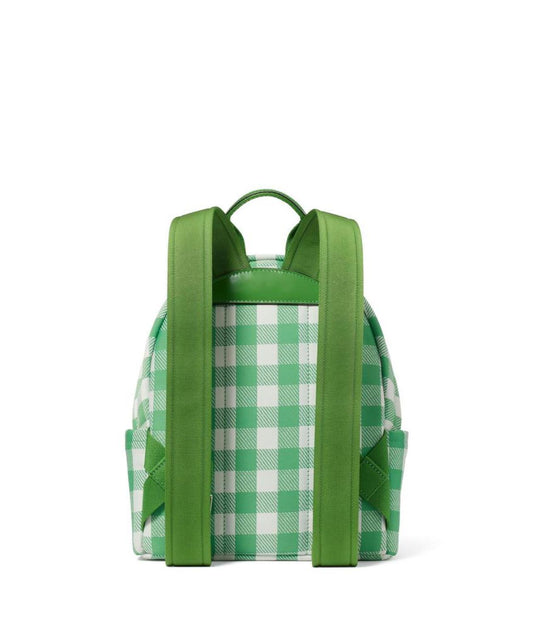 Sam Icon Gingham Printed Fabric Small Backpack