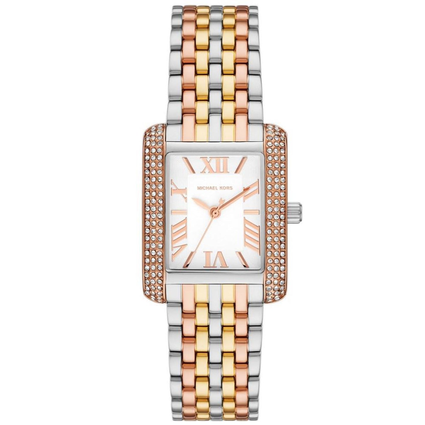 Women's Emery Three-Hand Tri-Tone Stainless Steel Watch 33 X 27mm