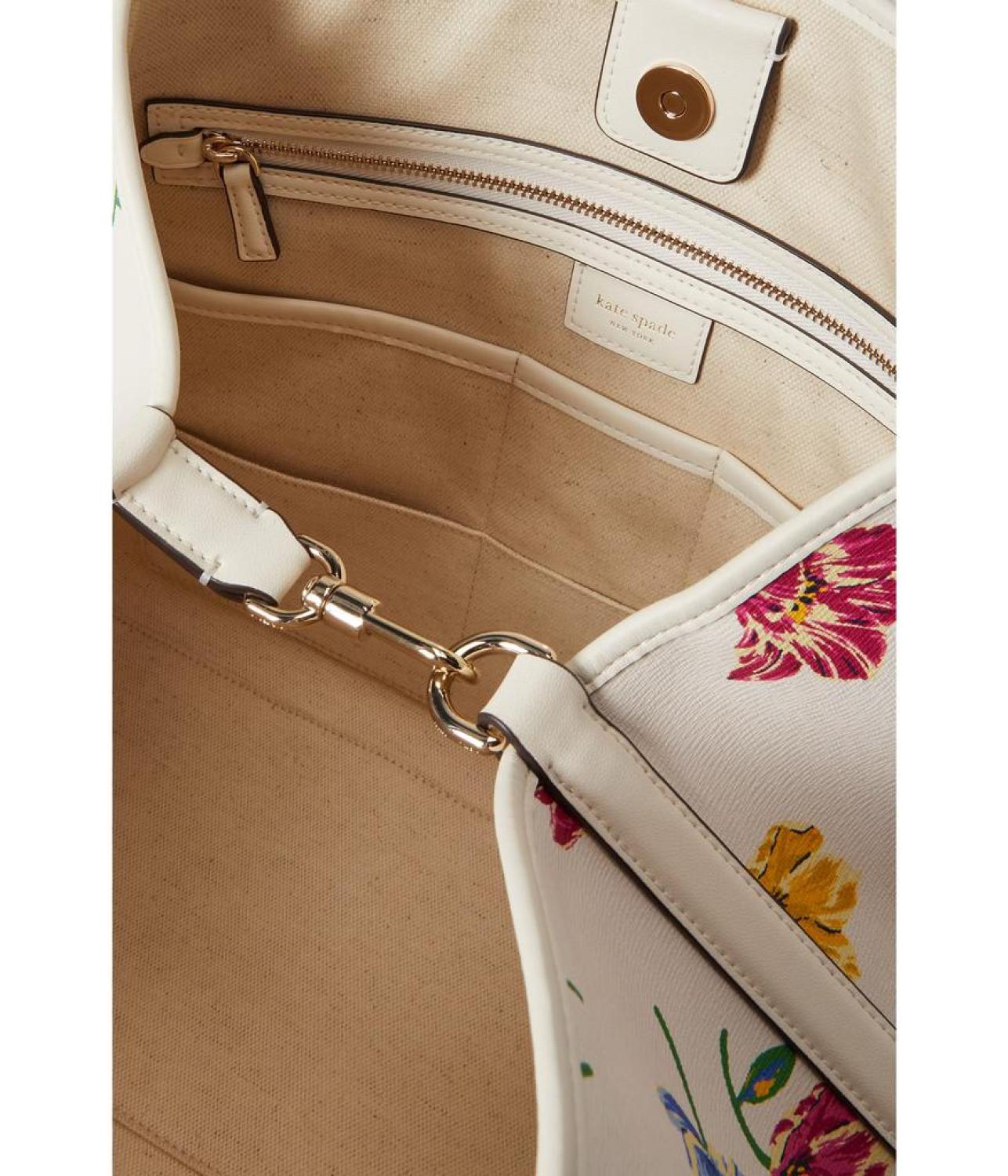 Sutton Tulip Toss Printed PVC Medium Tote