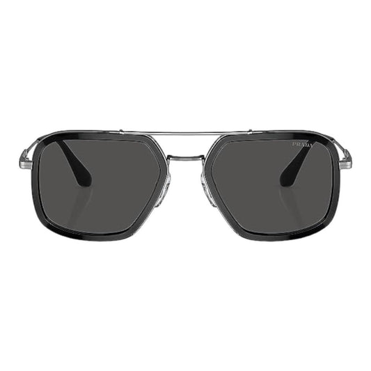 PRADA Men's PR 57XS M4Y5S0 Black Aviator Frame Sunglasses