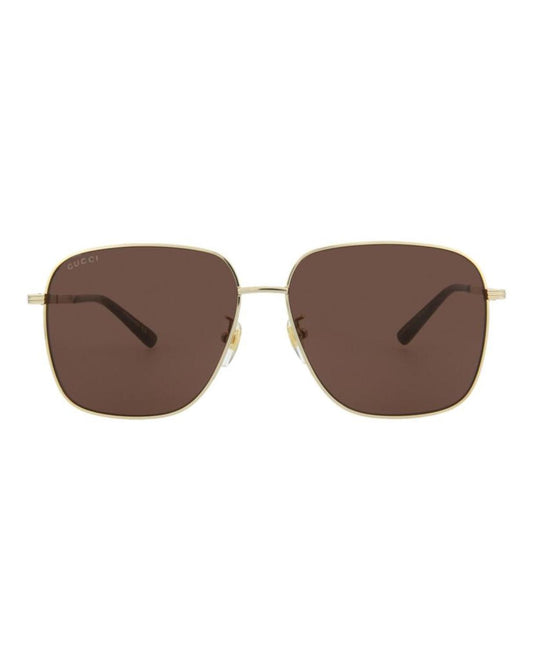Square-Frame Metal Sunglasses