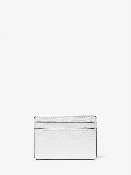 Jet Set Lizard Embossed Leather Card Case