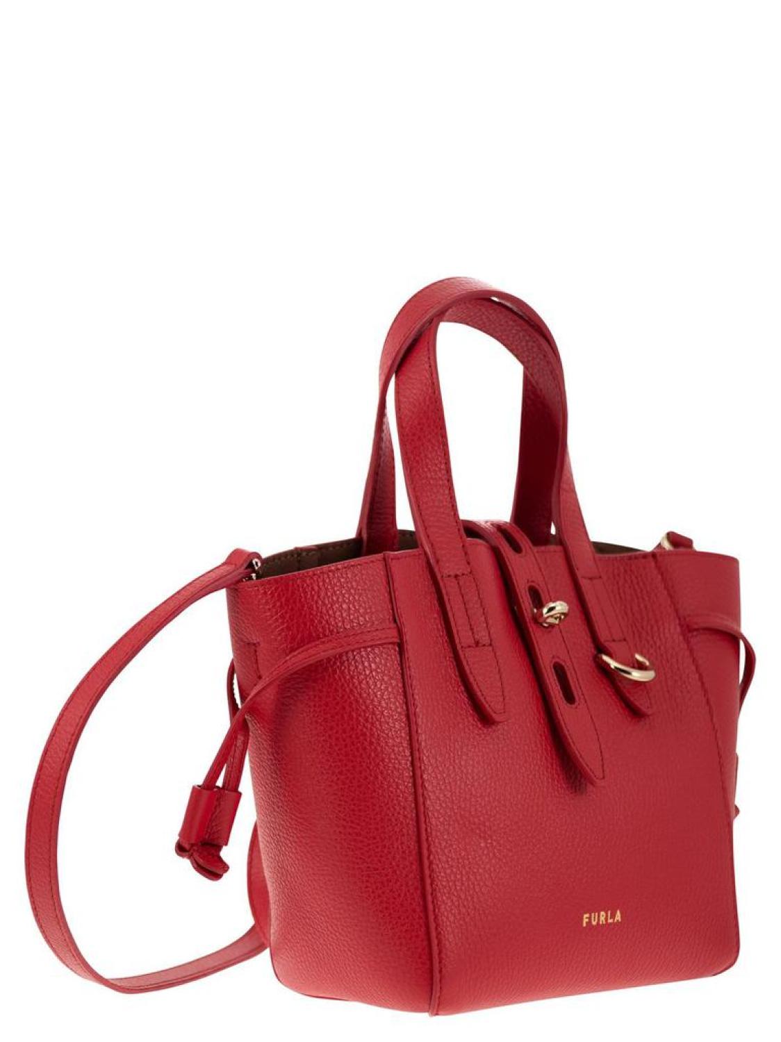 Furla Net Logo Printed Mini Tote Bag