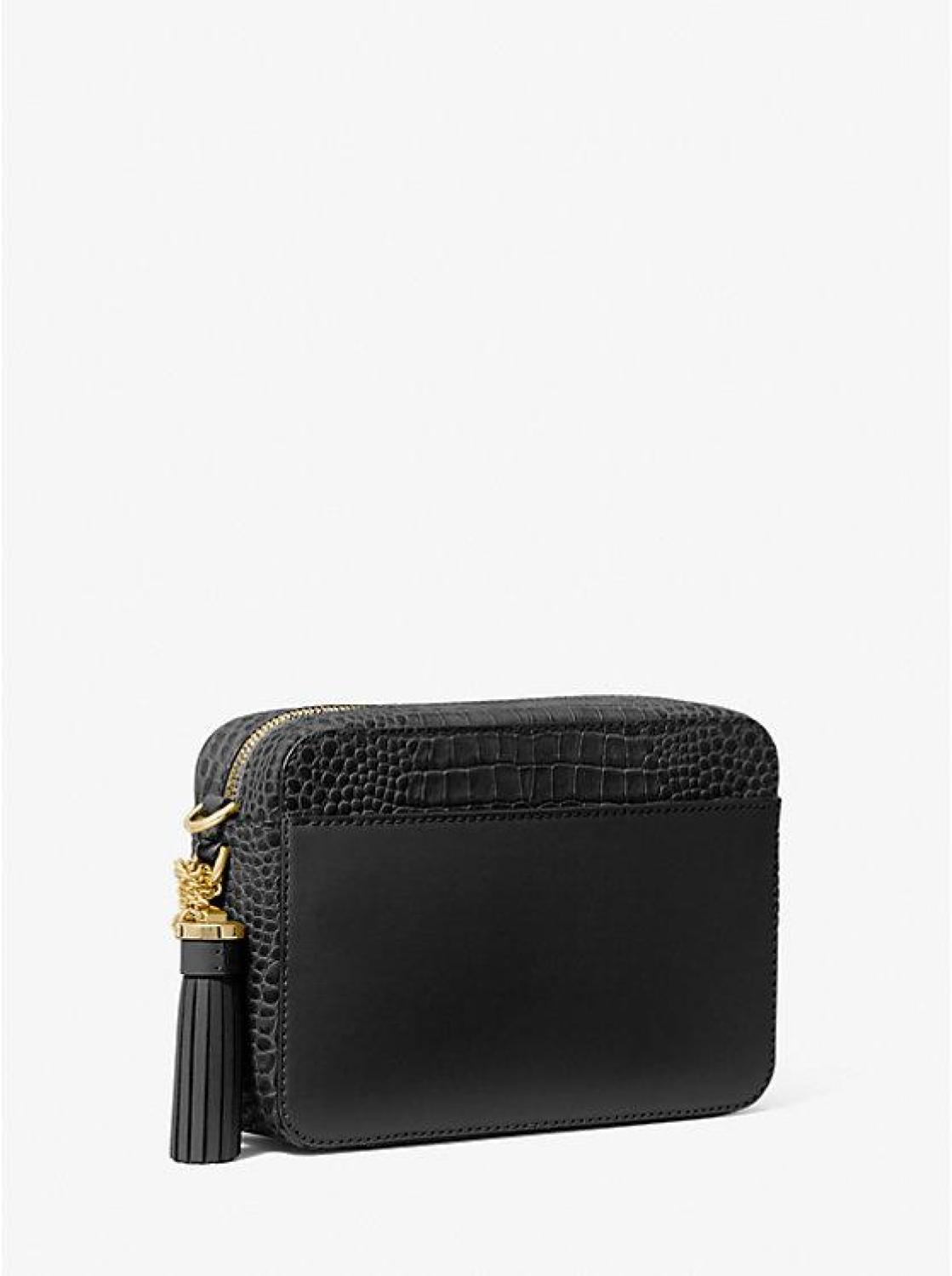 Jet Set Medium Crocodile Embossed Leather Crossbody Bag