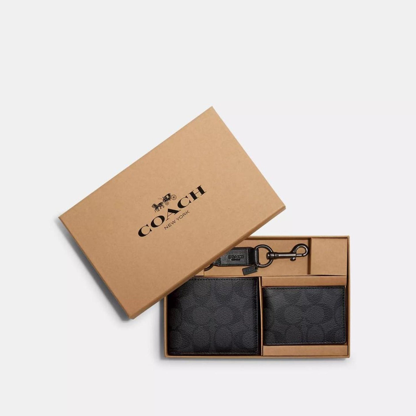 Coach Outlet Boxed 3 In 1 Wallet Gift Set In Signature Canvas