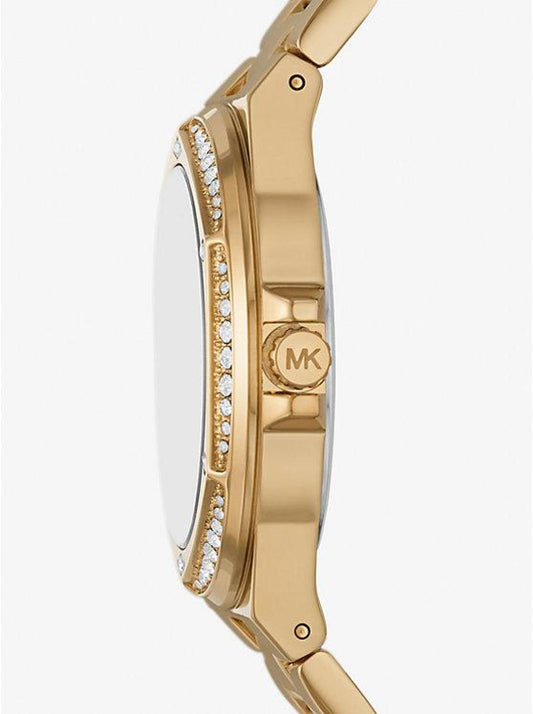 Lennox Pavé Logo Gold-Tone Watch and Bracelet Set