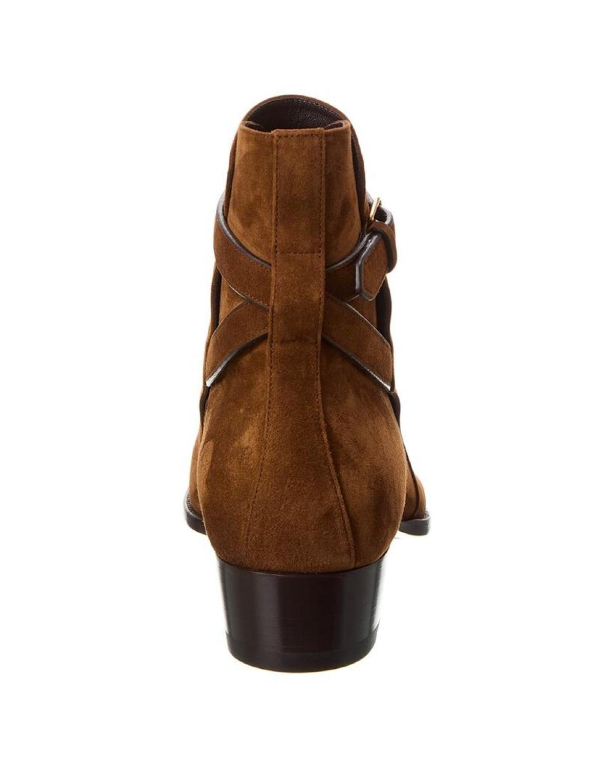 Saint Laurent Wyatt Jodphur Suede Bootie