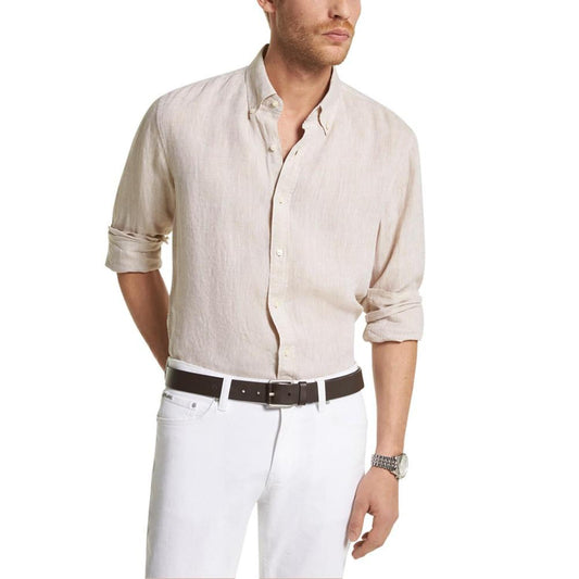 Men's Long Sleeve Linen Shirt
