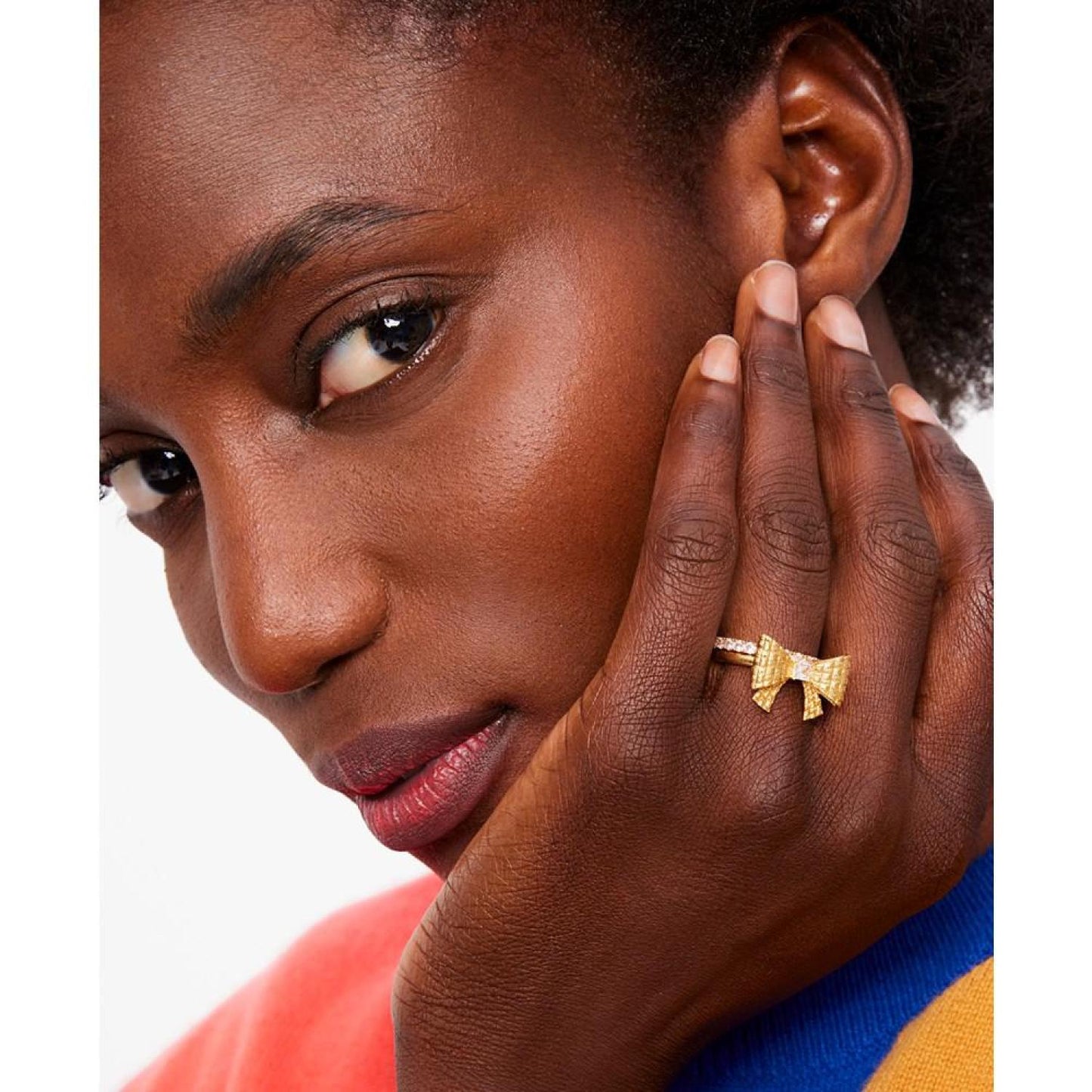 Gold-Tone 2-Pc. Set Cubic Zirconia Bow Stack Rings