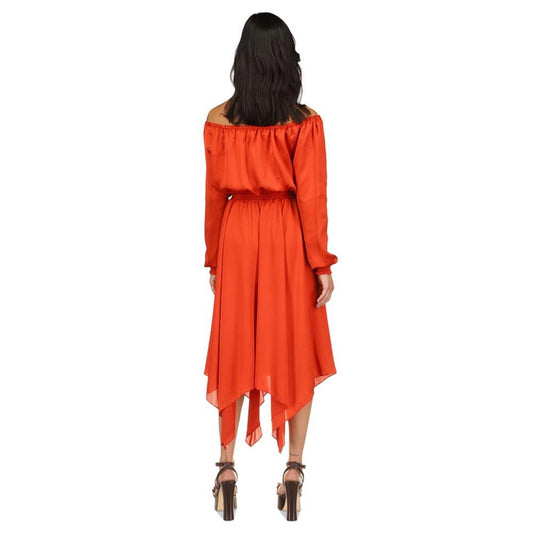 Women's Off-The-Shoulder Handkerchief-Hem Dress, Regular & Petite