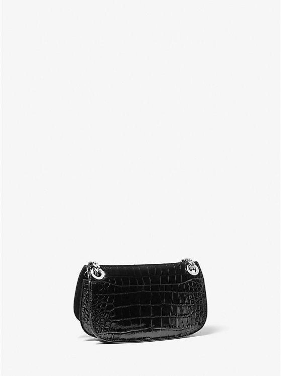 Christie Crocodile Embossed Leather Envelope Bag