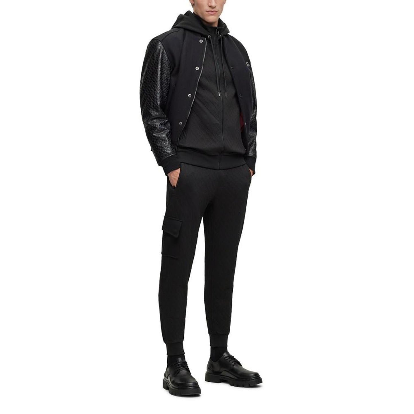 Men's Monogram Jacquard Zip-Up Hoodie