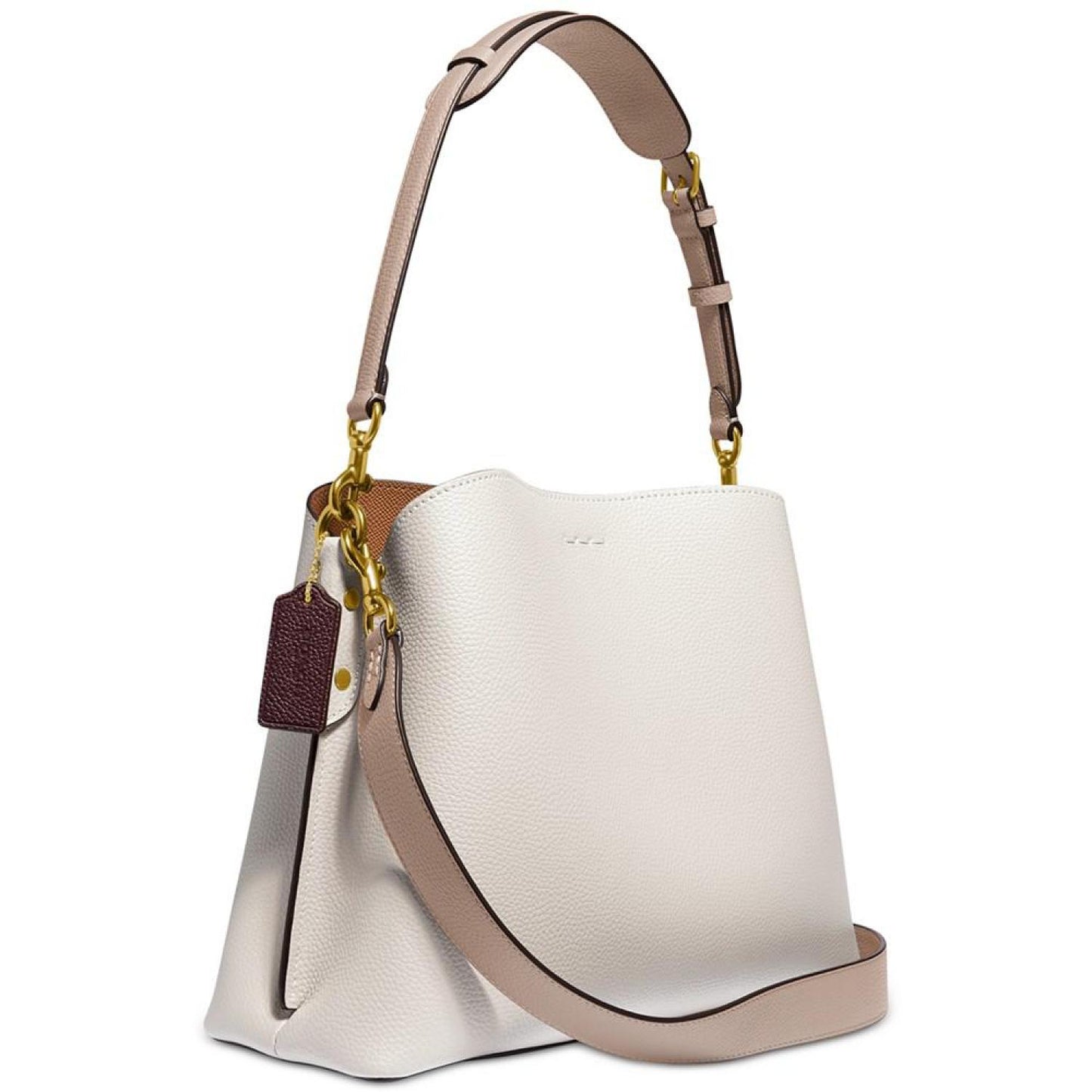 Pebble Leather Willow Shoulder Bag with Convertible Straps