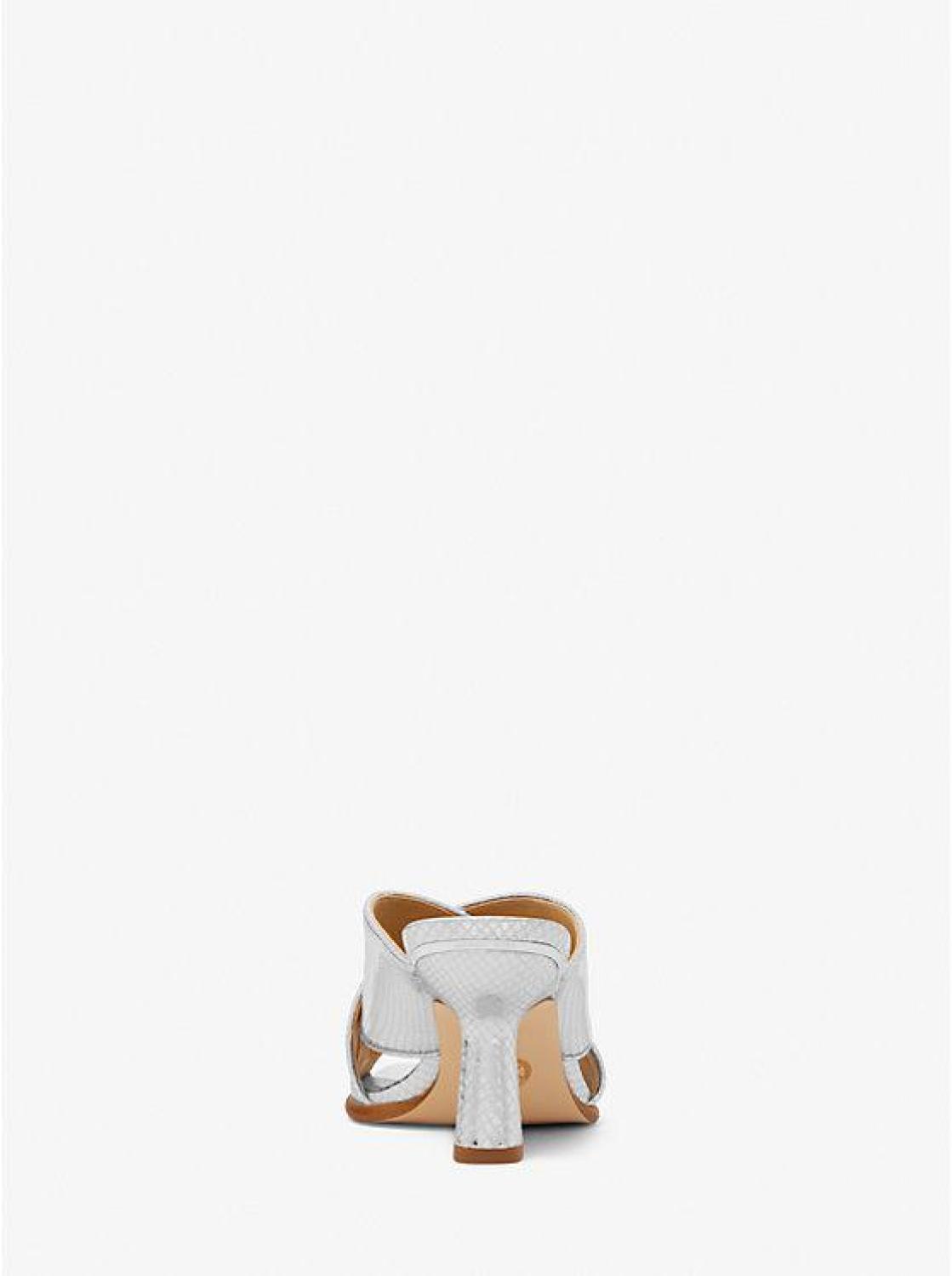 Gideon Metallic Snake Embossed Leather Mule