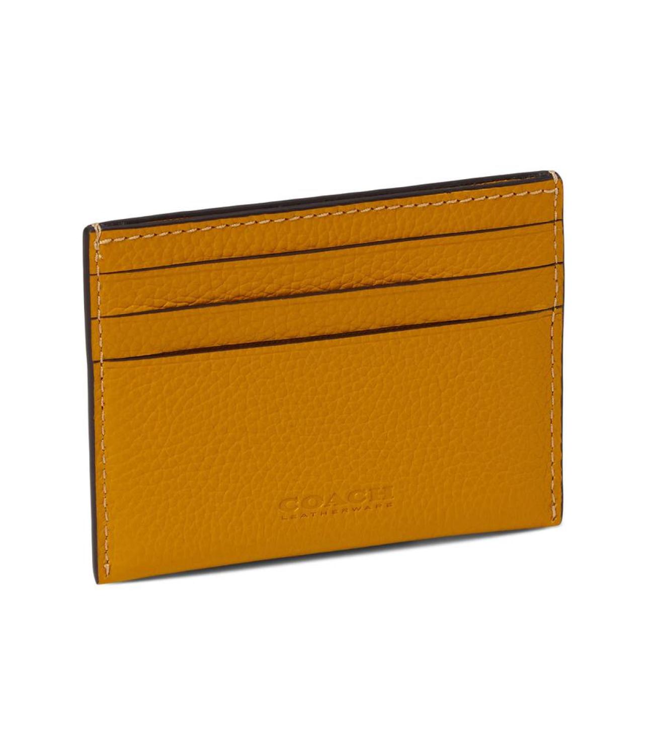 Pebble Leather Flat Card Case