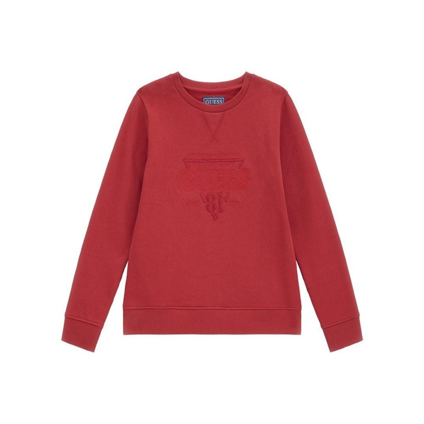 Big Boys French Terry Embroidered Logo Crewneck Sweatshirt