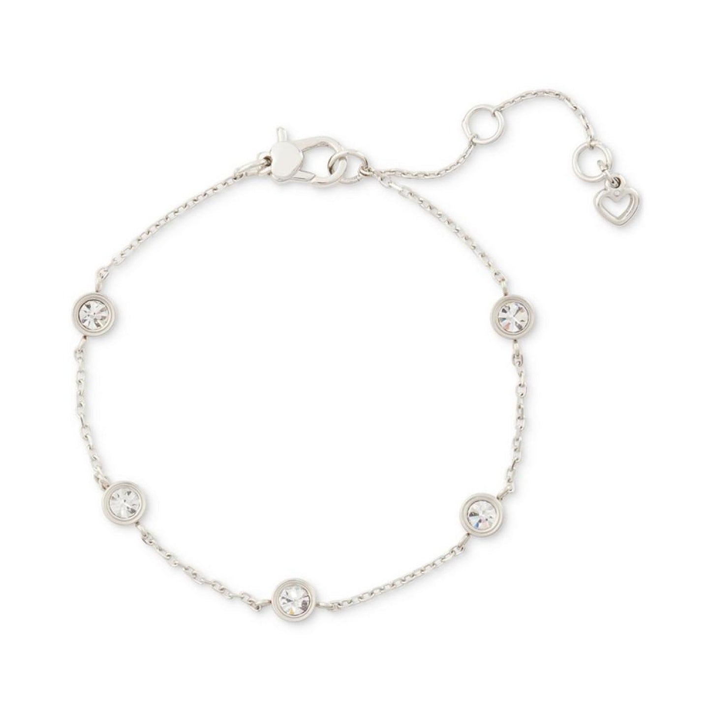 Cubic Zirconia Station Link Bracelet
