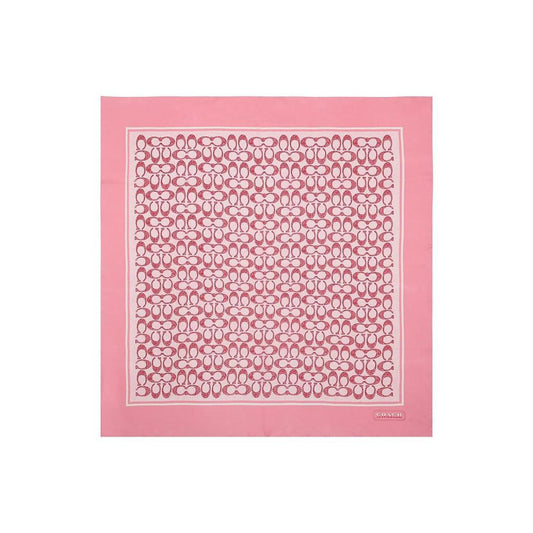 Women's Vintage-Like Signature Print Silk Square Scarf