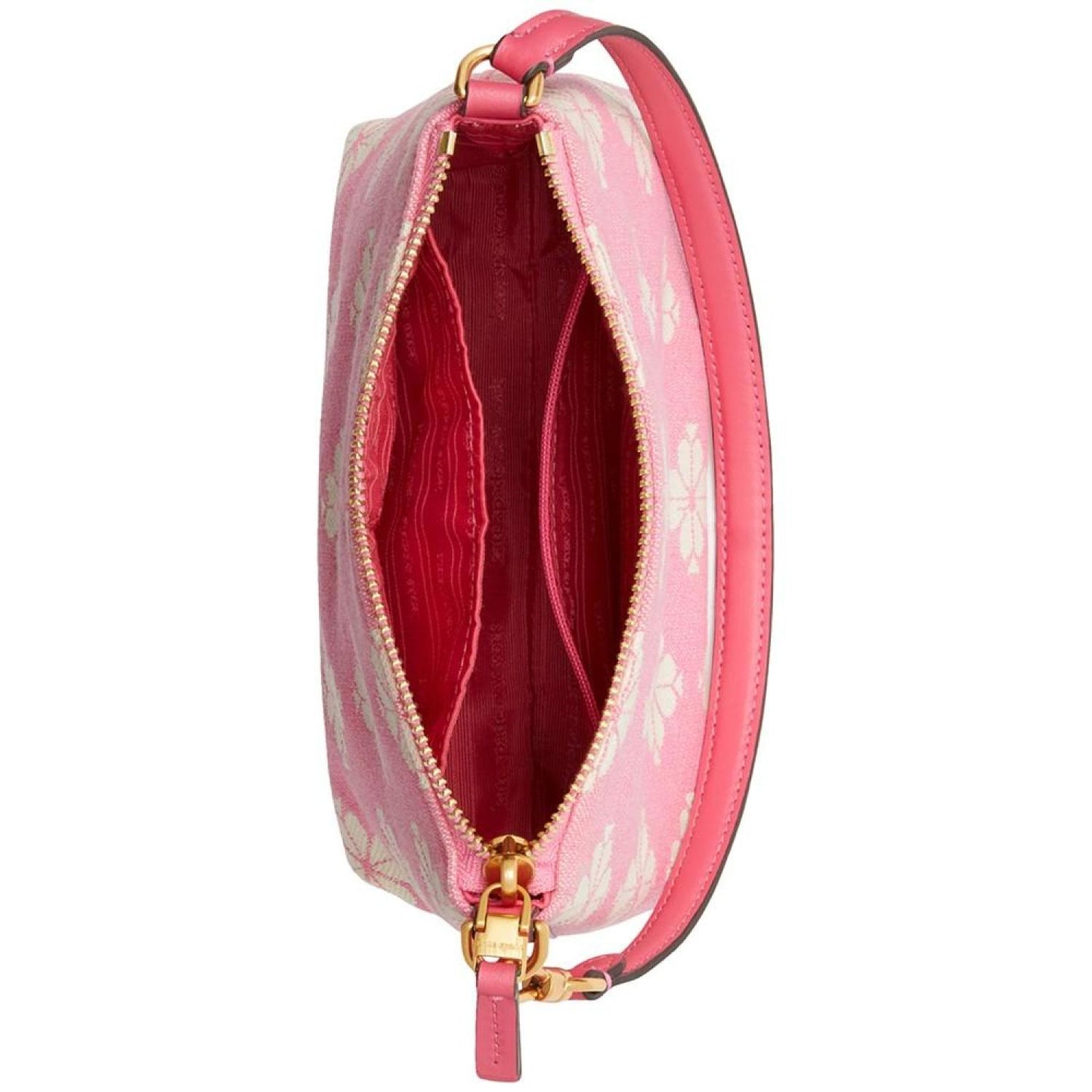 Spade Flower Jacquard East West Mini Canvas Pouchette