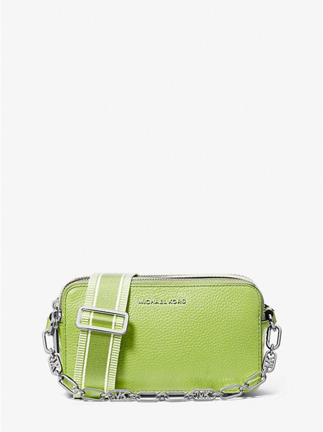 Jet Set Small Pebbled Leather Double-Zip Camera Bag