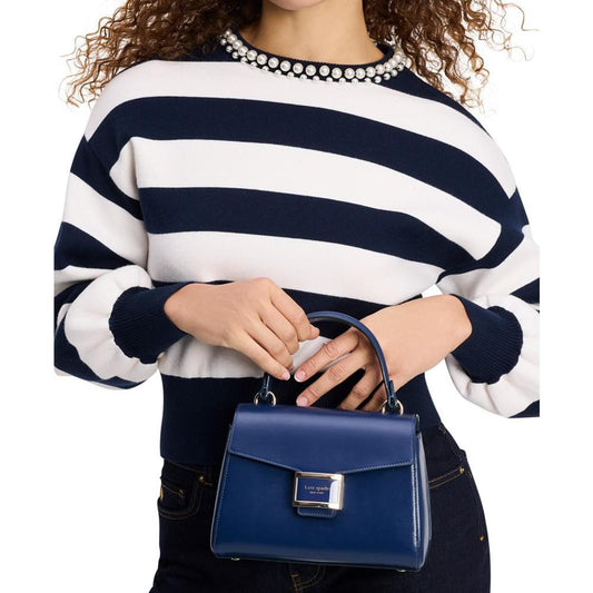 Katy Shiny Textured Leather Top Handle