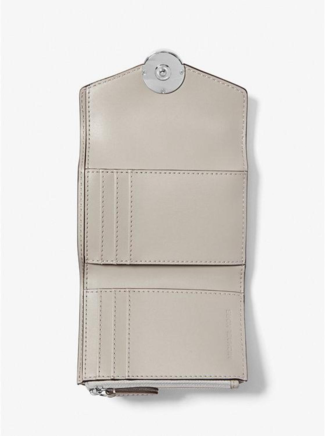 Carmen Medium Metallic Crocodile Embossed Tri-Fold Envelope Wallet