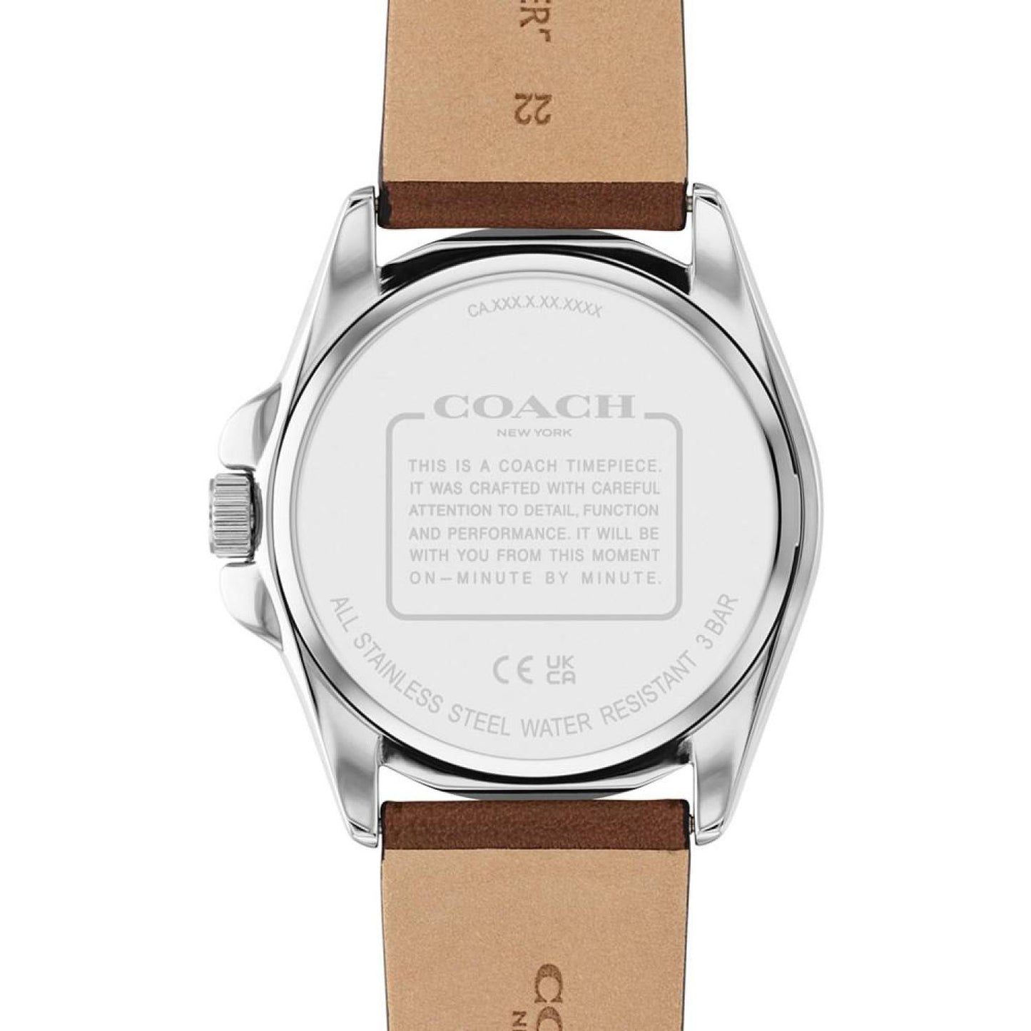 Men's Greyson Brown Leather Strap Watch 41mm