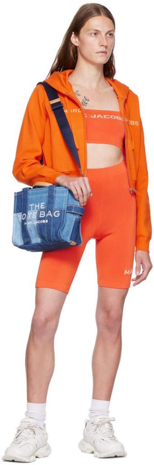 Orange 'The Cropped Zip Hoodie' Hoodie